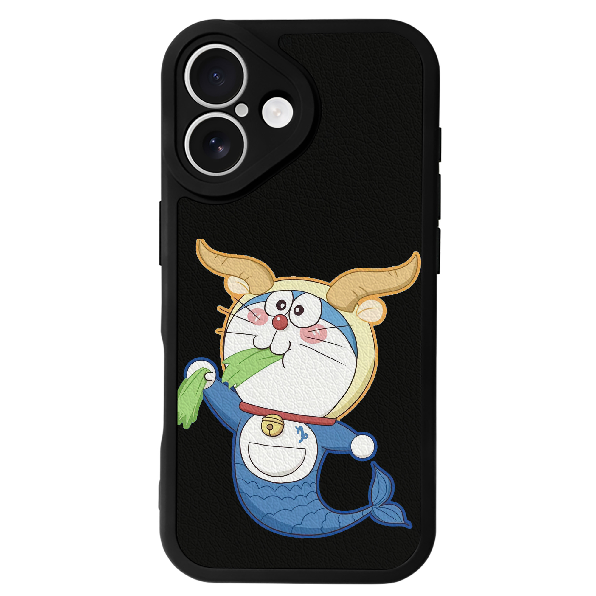 （画像用） ドラえもん Doraemon 【iPhone 16シリーズ対応】シリコンスマホケース（レザー調） 材質：シリコン